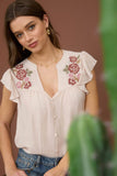 Floral Embroidery Top