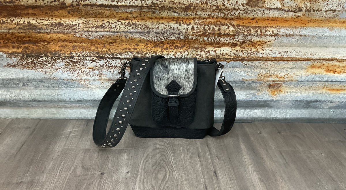 TR Cowhide Tooled Concealed Carry Crossbody