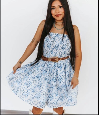 Floral Smock Strapless Romper