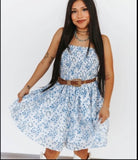 Floral Smock Strapless Romper