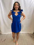 Ruffle Sleeve Mini Dress