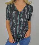 Concho Short Sleeve Top