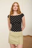 Polka Dot Knit Top