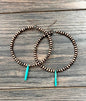 Copper Bead Hoop Earrings