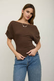 One-Shoulder Short Sleeve Top