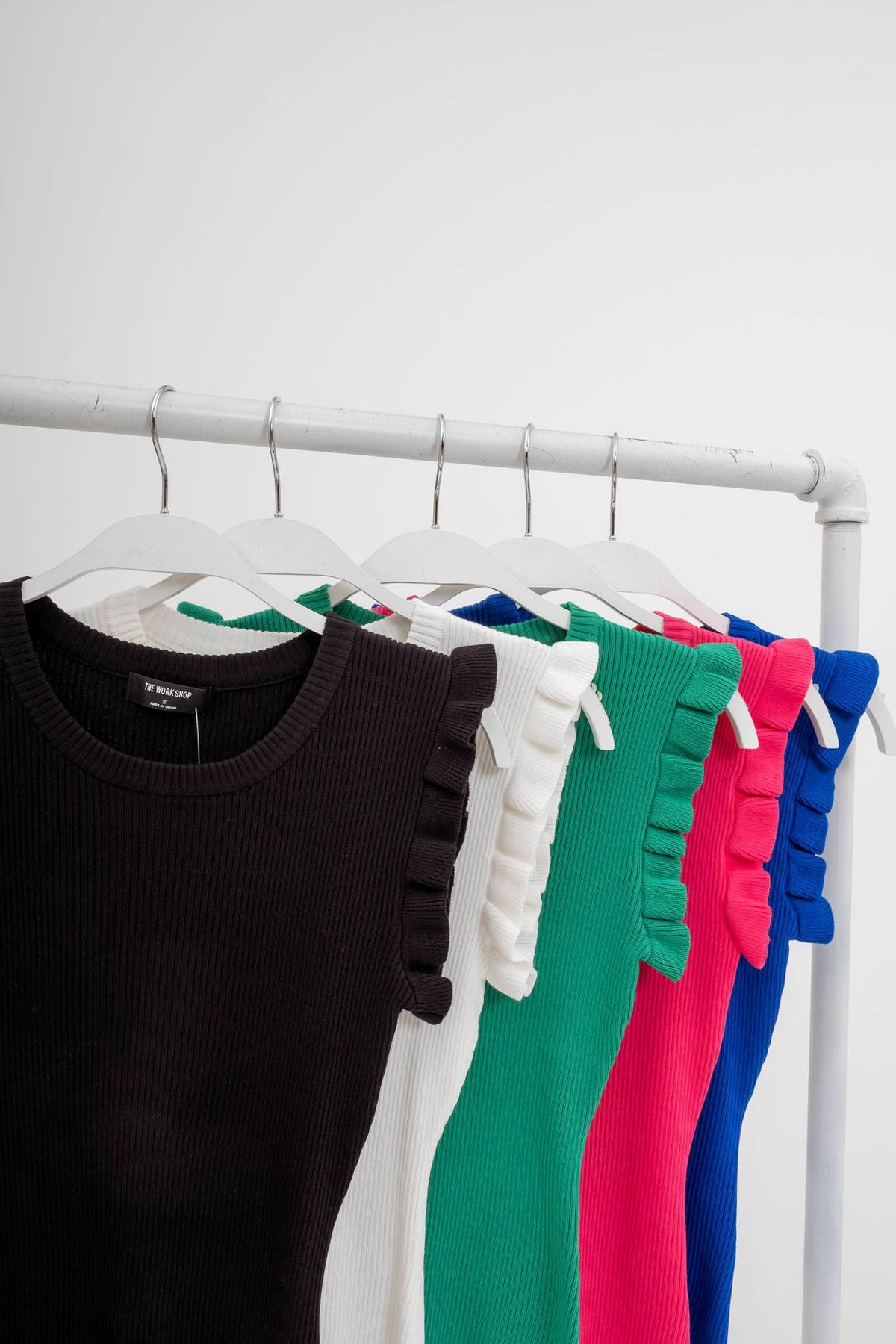 Ruffle Sleeveless Knit Top