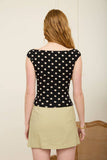 Polka Dot Knit Top