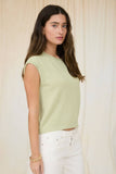 Raw Edge Drop Shoulder Solid Knit