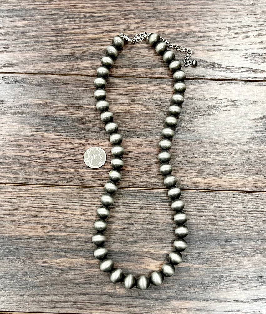 24" Big 14mm Western Bead Necklace