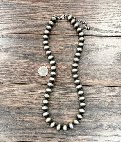 24" Big 14mm Western Bead Necklace