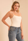 Straight Neck Cami Bodysuit