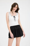 Scoop Neck Front Tie Tank Top