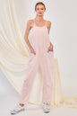 WRINKLE RIB STRAPPY JUMPSUIT