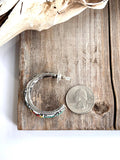 1.5" Seed Bead Open Hoop Earrings