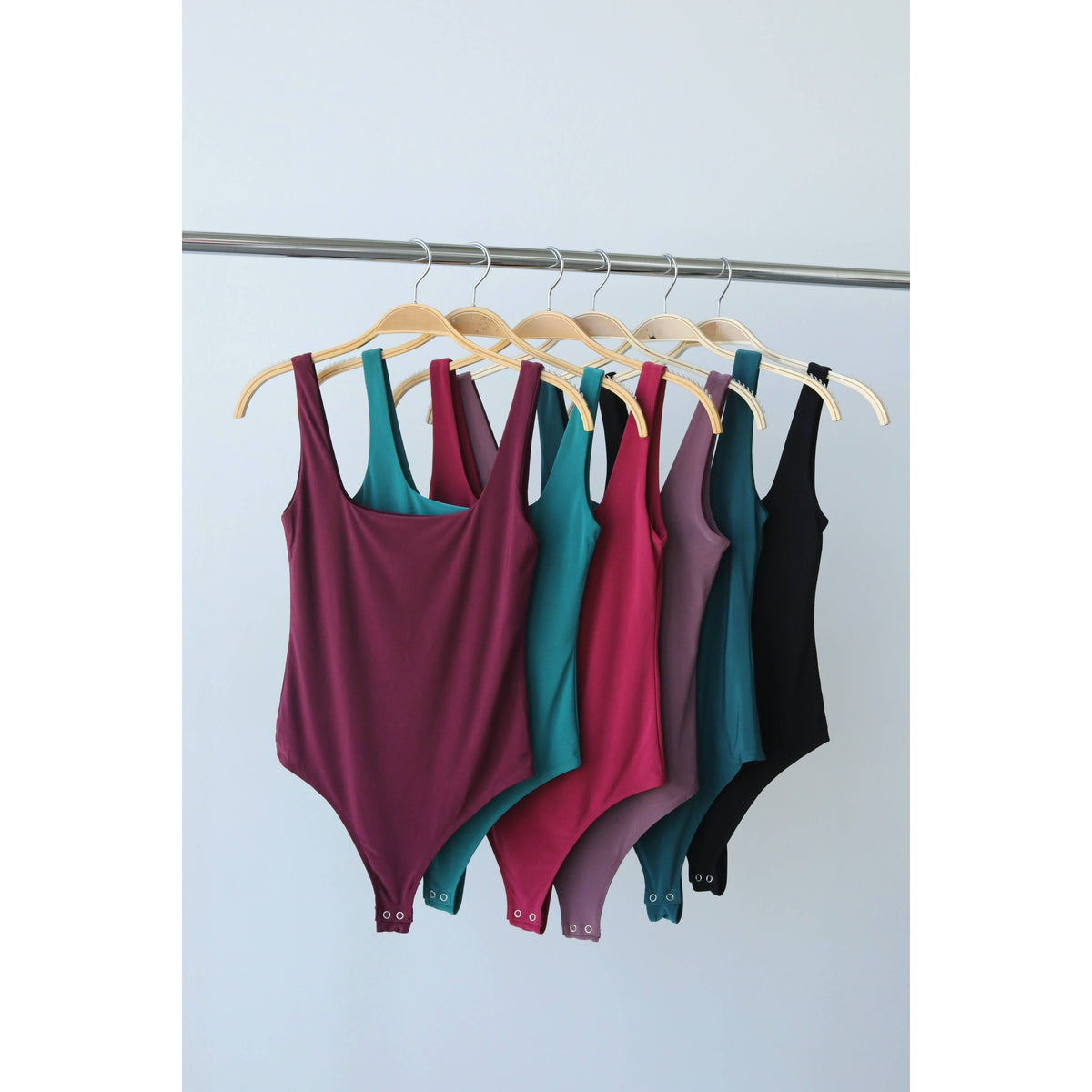 Double Layer Matte Sleeveless Square Neck Bodysuit