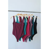 Double Layer Matte Sleeveless Square Neck Bodysuit