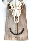 Western Style Turquoise Stone Bar Pendant Chain Necklace