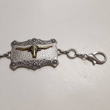 Western Long Horn Concho Metal Chain Silver/Brass