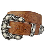 Western Floral Tooled Belt