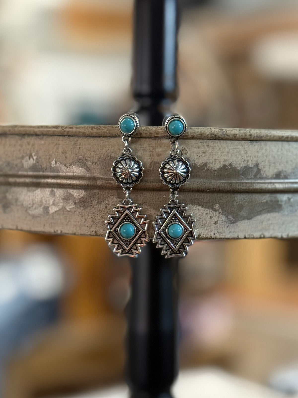 Aztec Dangle Earrings