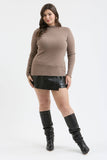 Plus Mock Neck Long Sleeve Top