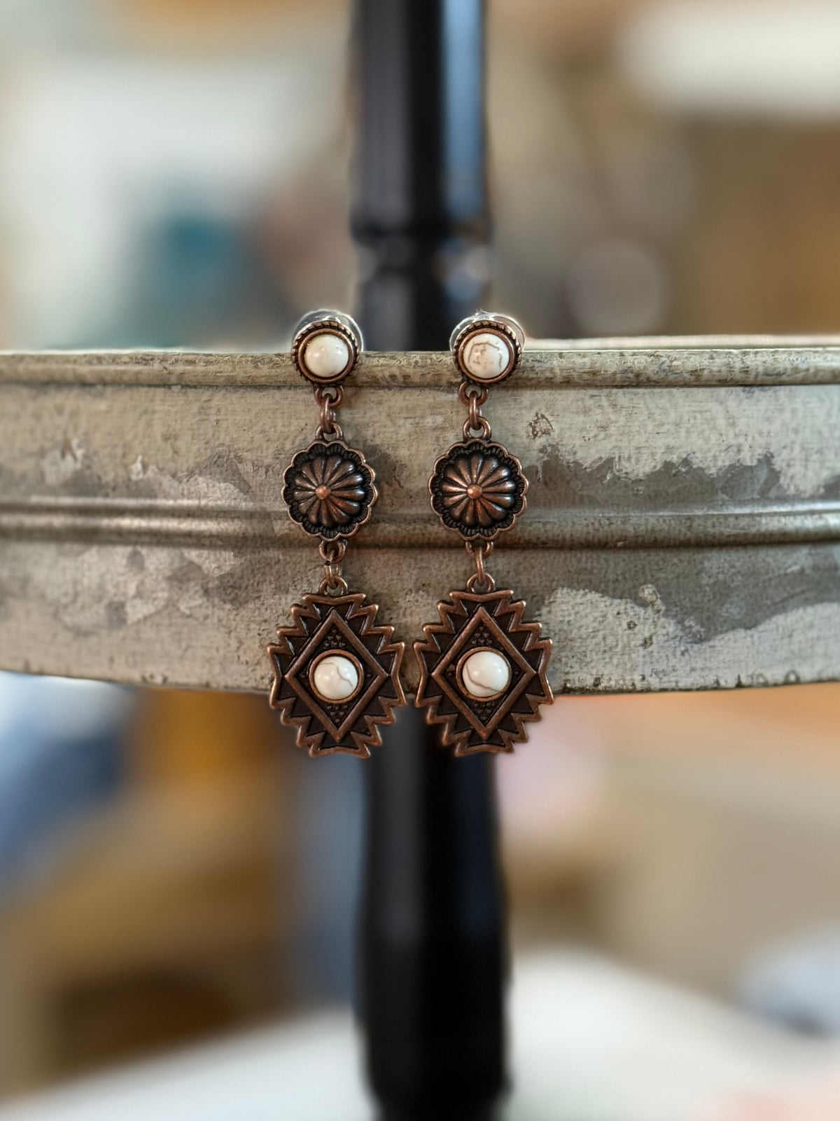Aztec Dangle Earrings