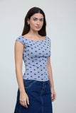 Polka Dot Knit Top