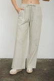 Stripe Linen Drawstring Lounge Pants