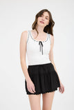 Scoop Neck Front Tie Tank Top