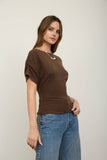 One-Shoulder Short Sleeve Top