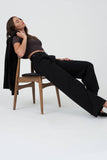 High Waist Pleated Wide Leg Dress Pants