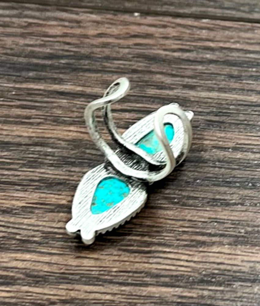 1.5" Western Turquoise Adjustable Ring