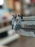 Western Stone Hoop Earrings