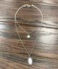 20" 2-strand White Turquoise Necklace