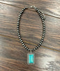 Handmade 16" Navajo Turquoise Necklace