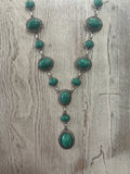 Large Circle & Oval Lariat Necklace