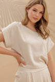 Linen Short Sleeve Boxy Top