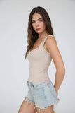 Stud Detail Knit Tank Top