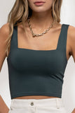 Cropped Square Neck Tank