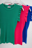 Ruffle Sleeveless Knit Top