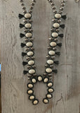 Stone Squash Blossom Necklace