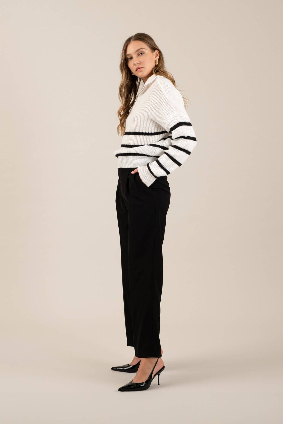 High Waist Wide Leg Dress Pants