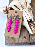 Western Stone Bar Drop Dangle Earrings