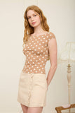 Polka Dot Knit Top