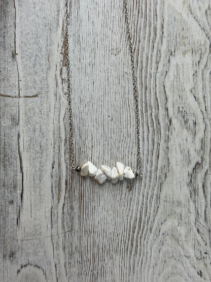 Bar Chip Stone Necklace - Western Pendant Necklace