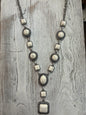 Circle & Square Lariat Necklace