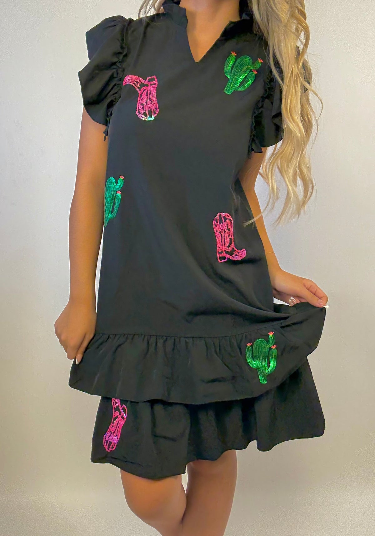 Sequence Ruffle Dress