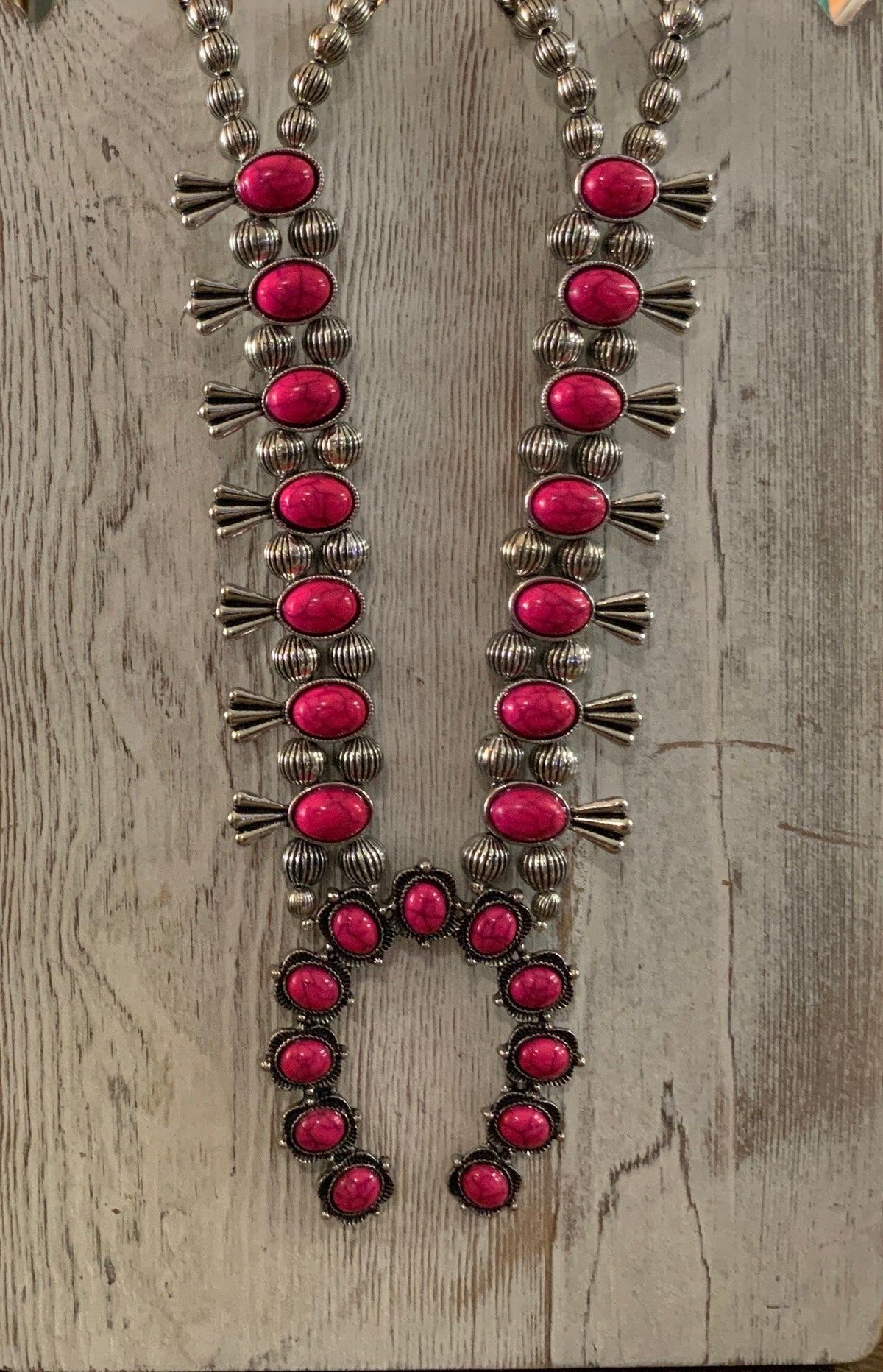 Stone Squash Blossom Necklace