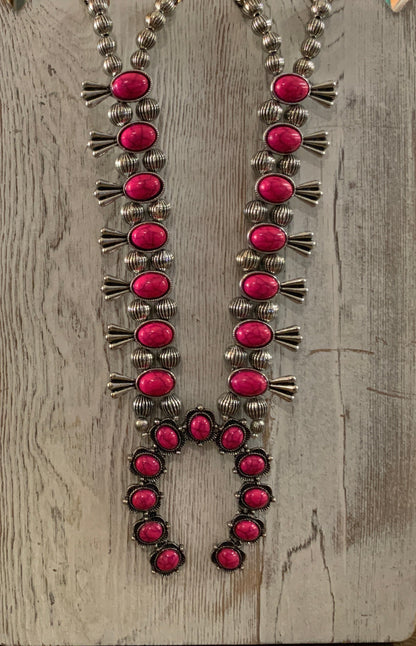 Stone Squash Blossom Necklace