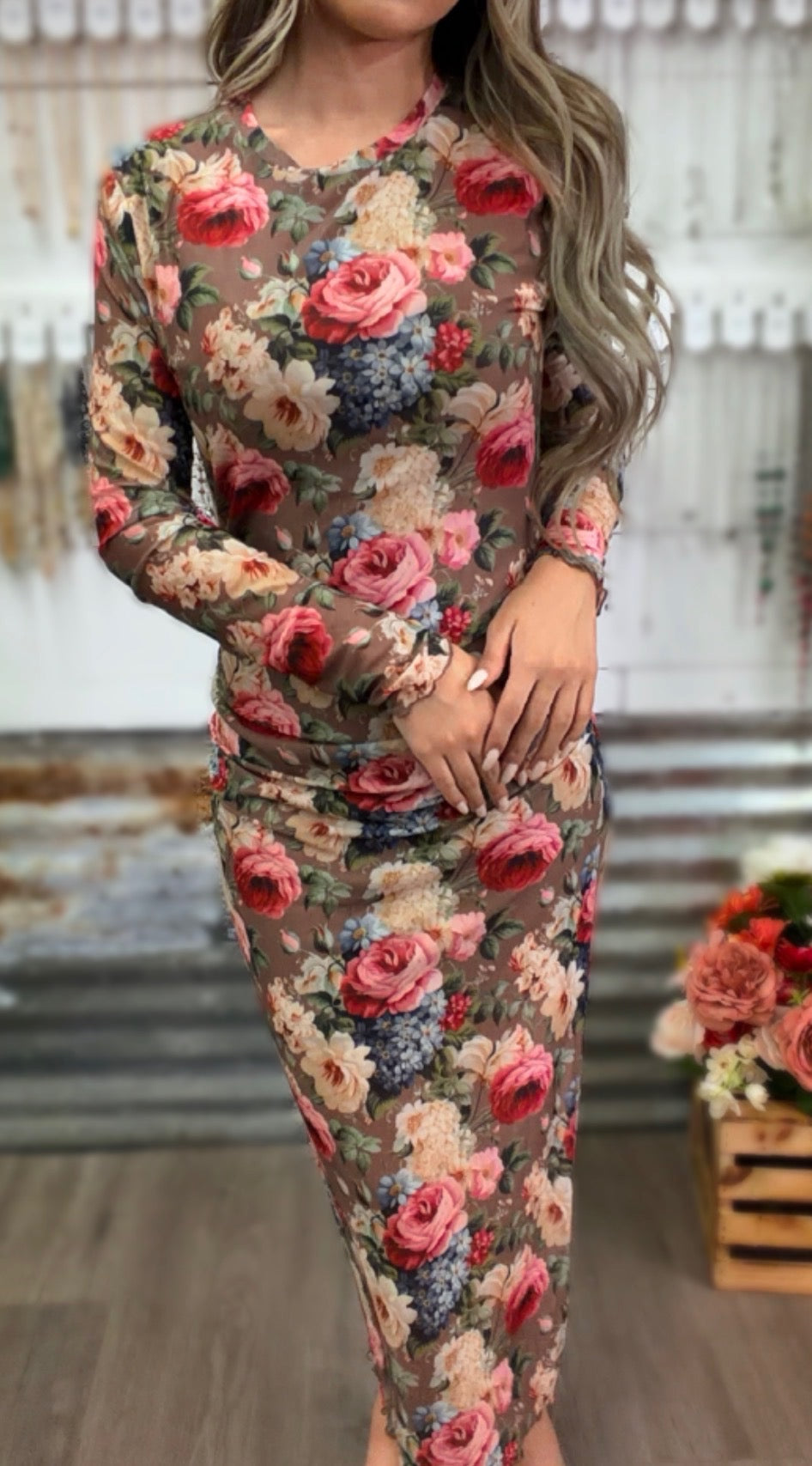 Flower Mesh Dress